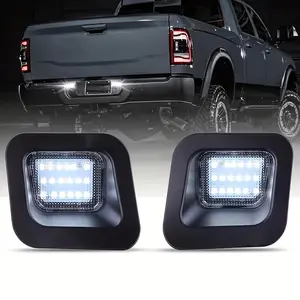 2pcs LED License Plate Rear Bumper Lights for 2003-2018 for DODGE Ram 1500 2500 3500 - Bright White, Durable, Easy Installation, Enhanced Visibility & Style, Truck Accessories | Sleek Rectangular Lamps | LED Technology