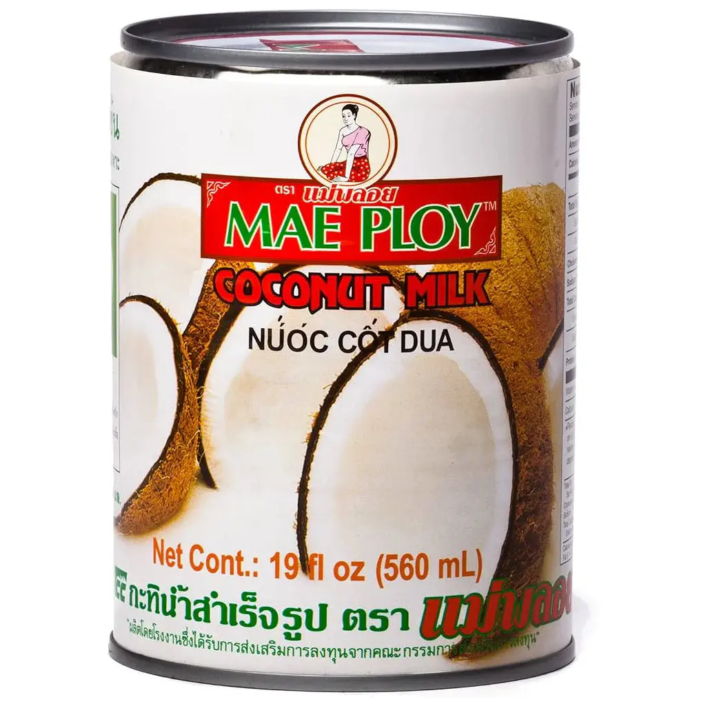 Mae Ploy Coconut Cream - 19 oz Dairy Free Ambient Non-Dairy Creamer, Bake-Ready, Contains Coconut, Room Temp, Enhances Taste and Texture for Baking Use