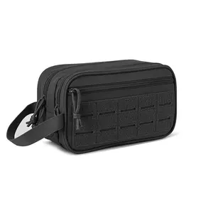Men's Tactical Toiletry Bag, Durable Edc Bag for Travel, Molle Pockets, Perfect Shaving Kit for Shower Use, Nylon Material