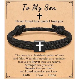 Cross Bracelet,Gift for Son,a perfect Gift from Mom,Birthday Graduation Easter Gifts