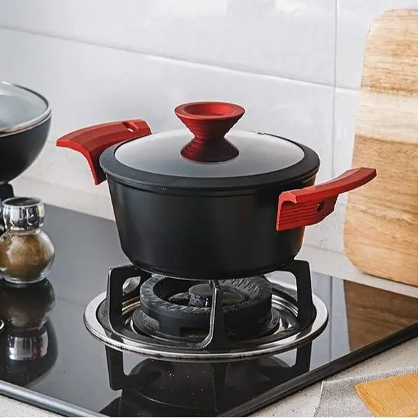 Hamilton Beach 2.5-Qt Forged Aluminum Non-Stick Dutch Oven with Glass Lid, Kitchen Cookware