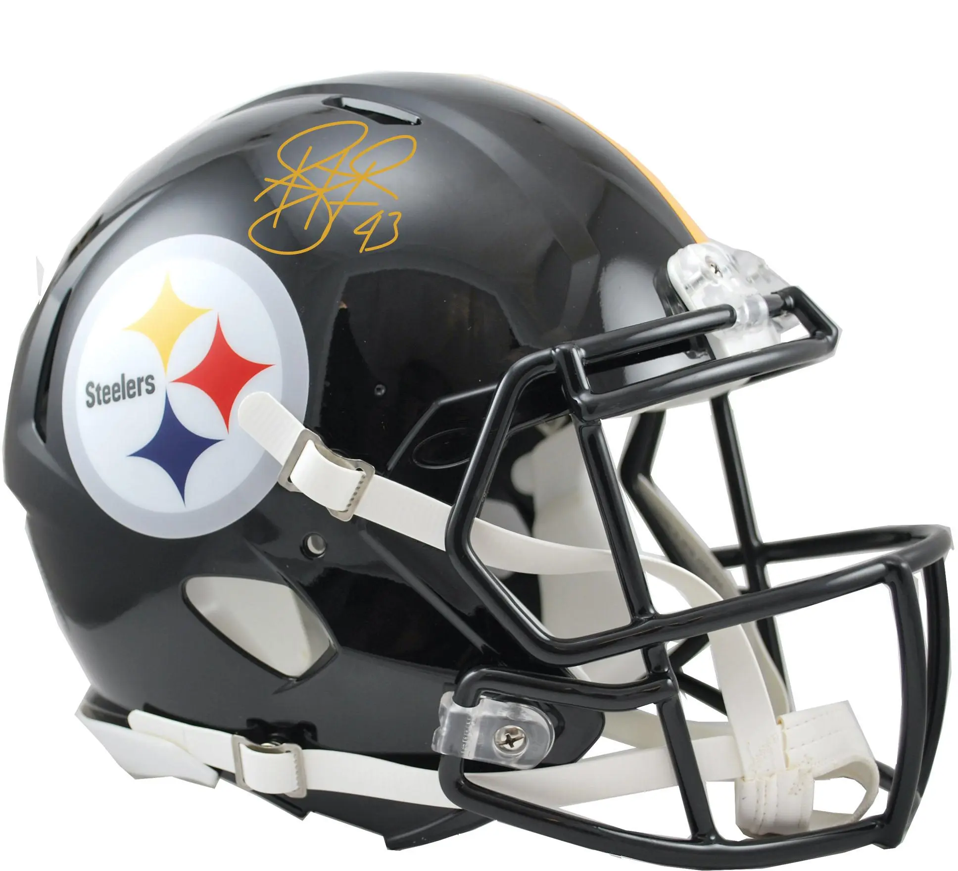 Troy Polamalu Pittsburgh Steelers Autographed Riddell Speed Authentic Helmet - Fanatics Authentic Certified