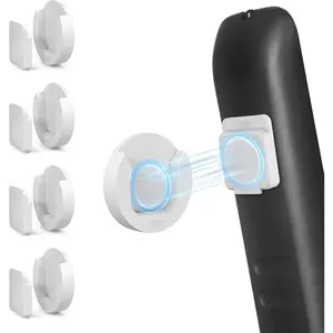 Remote Control Holder Wall Mount, 4 Pack Upgrade Remote Control Organizers Storage Self-Adhesive TV Remote Control  for  of TV White