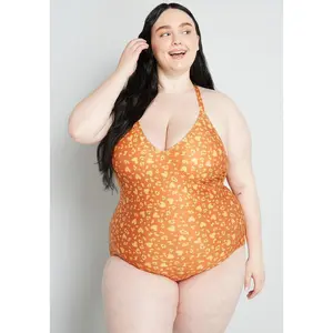ModCloth The Peggy One Piece Swimsuit with Adjustable Straps - Mustard Cheetah Print (XS-3X) Leopard Animal