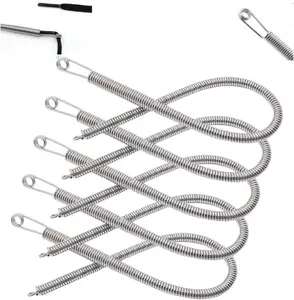 5 pcs Spring Drawstring Needle Threader Set - Replacement with Easy Tool - Efficient Threading Tool for Easy Sewing, Versatile Spring-Loaded Needle Threader for Home Use, Multi-Purpose for Elastic Waistbands & Cord, Sewing Tools