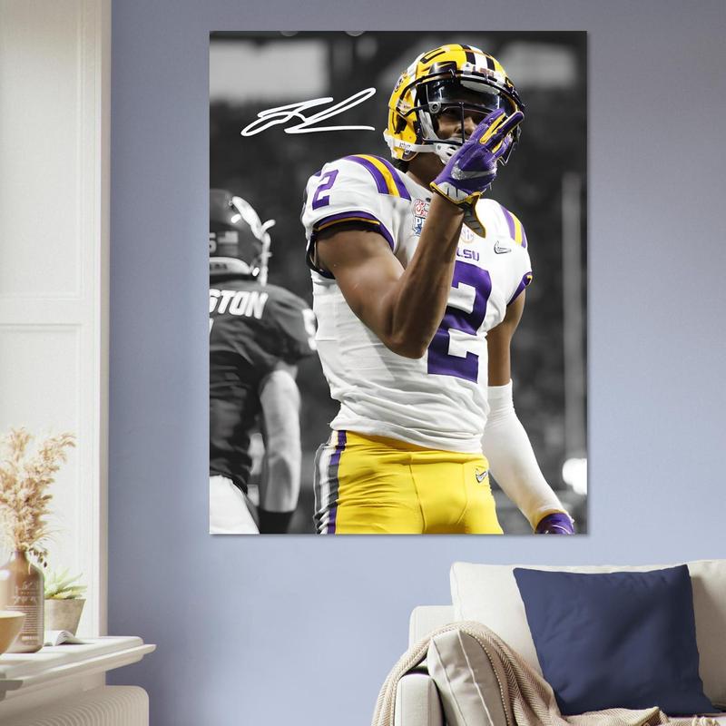 Justin Jefferson  Poster College  Wall Art