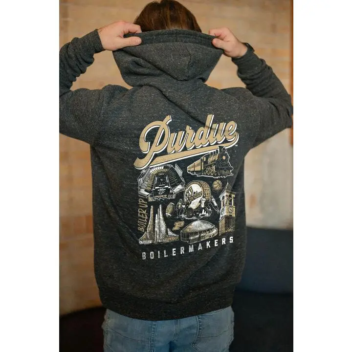Purdue Icons F/B Hoodie