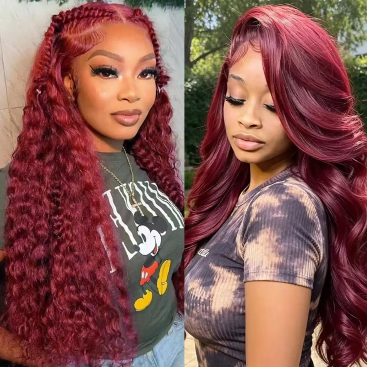[Flash Live 16+24 inch Combo] 2Pcs 13x4 HD Lace Front Wigs Human Hair | Any Color + Any Texture Free Combo | Body Wave/Straight/Deep Natural & Colored Wig | 180% Density Pre Plucked for Black Women