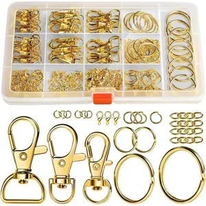 Making Kit, 265 count Keychains Clips and Key Rings, Metal Lobster Claw Clasps and Key Chain Rings, Key Rings Bulk,  Rings, Clip for Key Chains,  Making, Crafts,