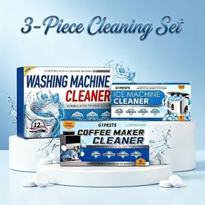 Household Appliance Cleaning 3 Pack Effervescent Tablets, Effectively Cleans and Eliminates Unpleasant Odor from Washer, Ice Maker and Coffee Machine