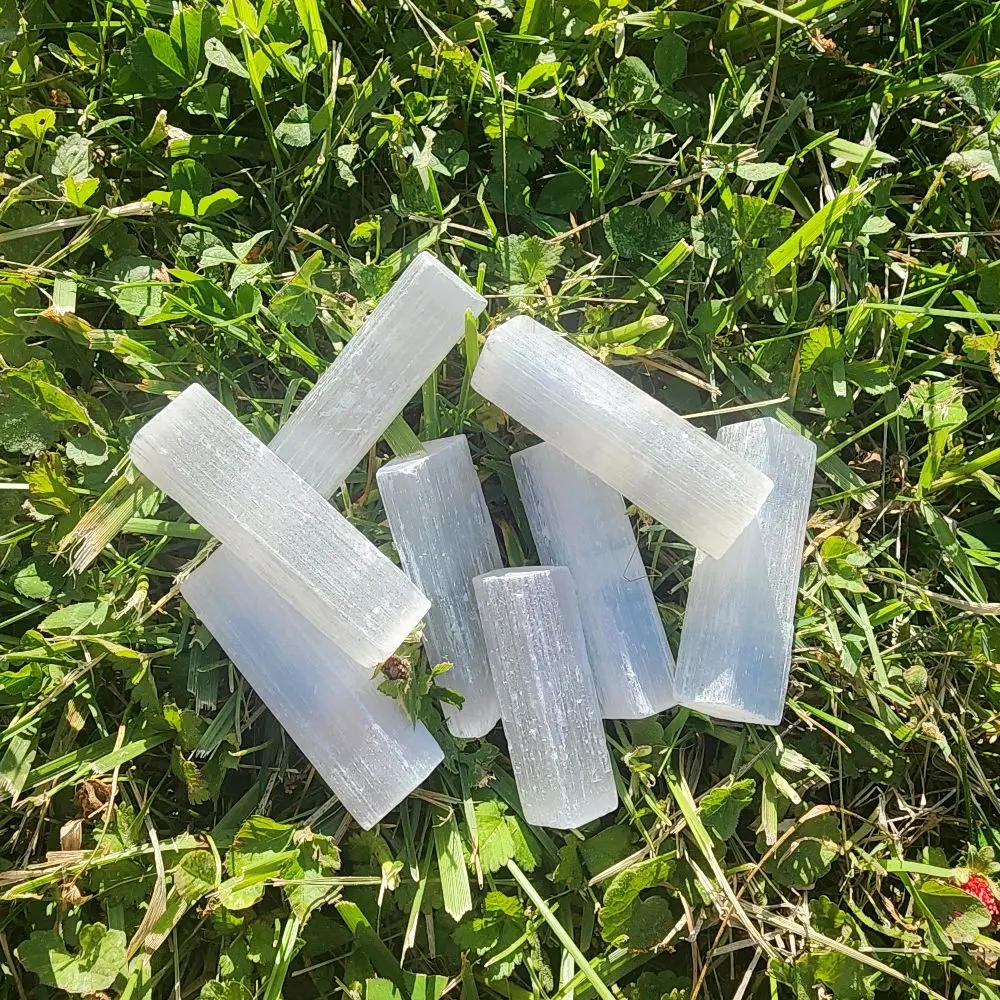 Satin Spar Selenite Natural Wand plate crystal charging Satin Spar Selenite Natural Wand plate crystal charging