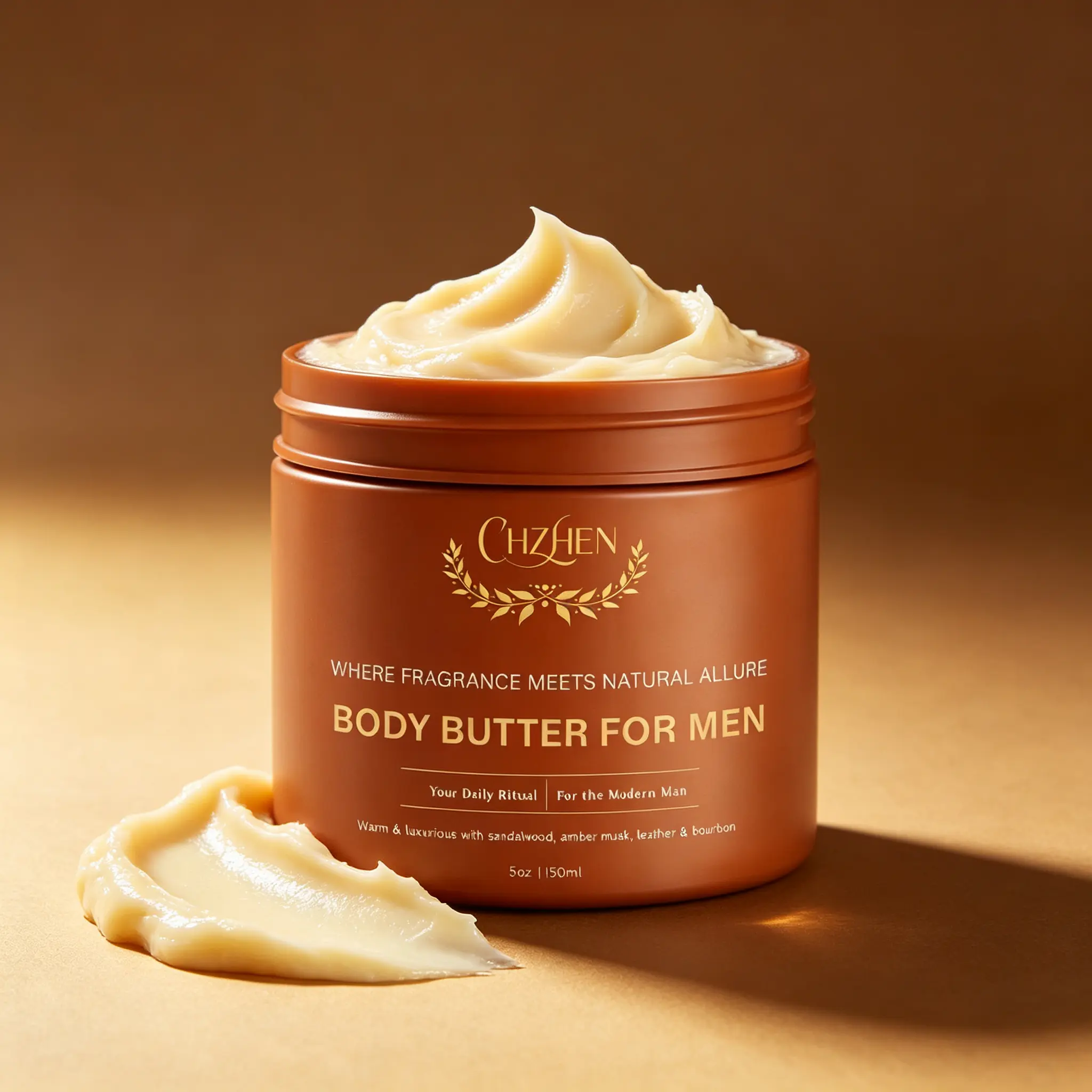 CHZHEN Body Butter for Dry Skin Men – Fast-Absorbing Hydrating Cream – Smooth & Soft Feel – 150ml