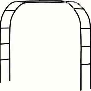 Metal Garden Arch - Freestanding Wedding & Event Decoration, 2 Sizes for Climbing Plants, Roses, Vines - Durable Metal Trellis for Outdoor Garden, Patio, Backyard - Easy Assembly, No Tools Needed, Garden Decorations, Patio Enhancement Color: Black