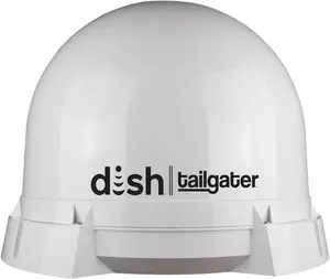 DT4450 DISH Tailgater Bundle - Portable/Roof Mountable Satellite TV Antenna and DISH Wally HD Receiver , White , Western & Eastern Arc Satellites