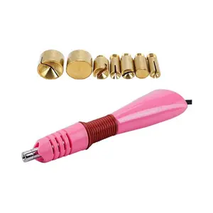 Hotfix Applicator,DIY Hot Fix Rhinestone Setter Applicator Wand Tool Kit Set with 7 Different Sizes Tips,Support Stand (Pink)
