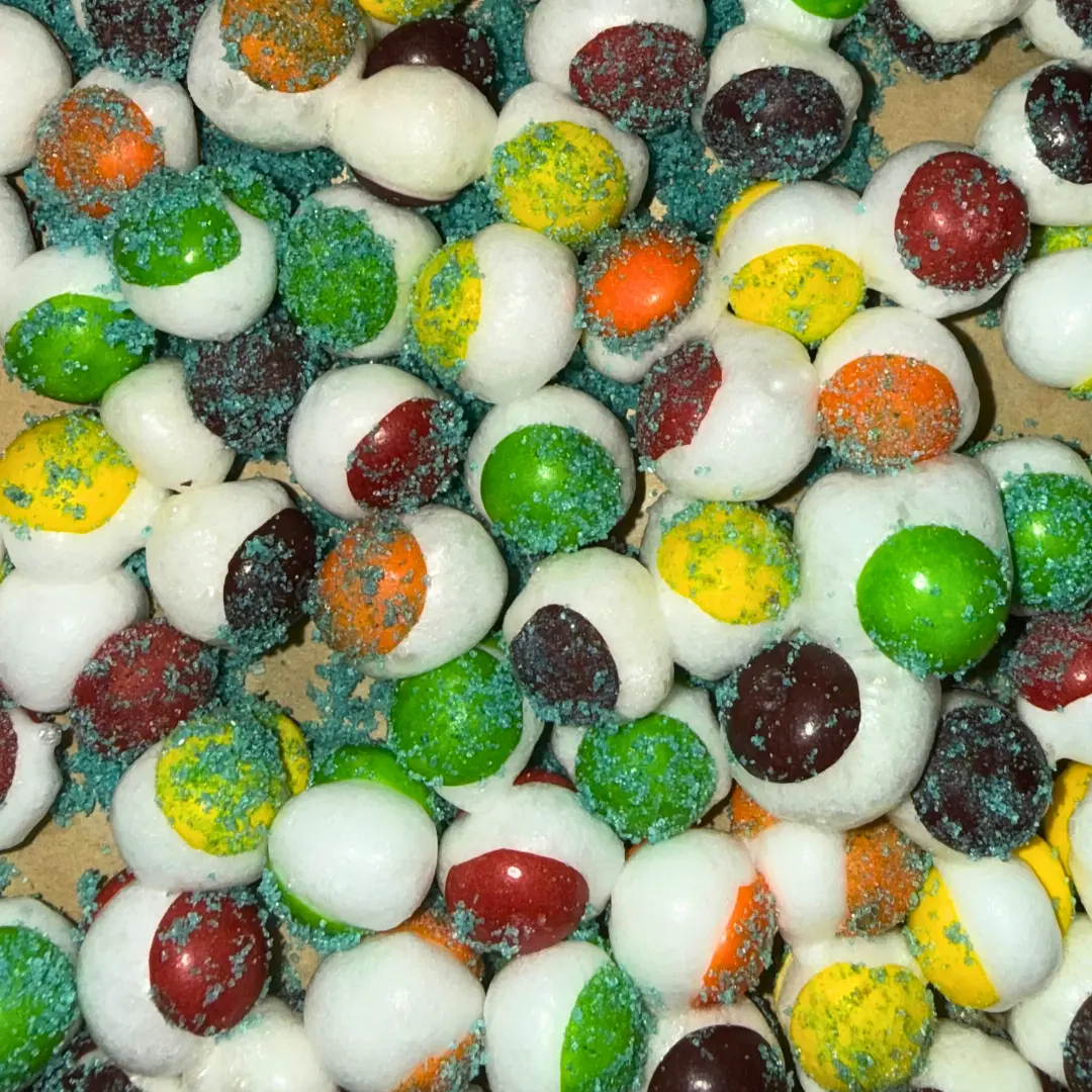 Freeze Dried BLUE RAZZ Rainbow Busters - TikTok Viral - Crunchy Snacks - Astronaut Candy - Mini Bag - 1 Ounce - Holiday Snack