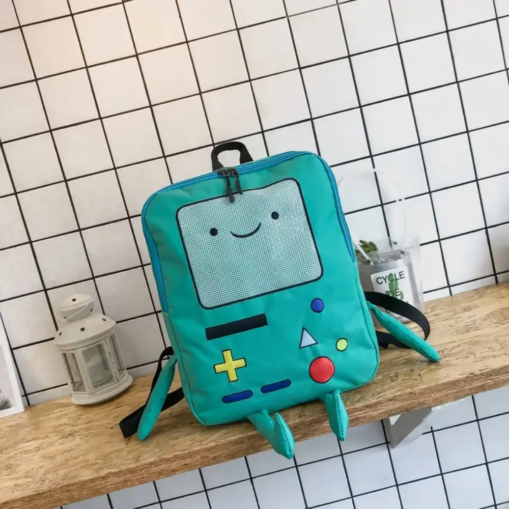 Kawaii 3D Cartoon Robot Backpack 14 Inch Canvas School Bag Fashion Unisex Student Outdoor Rucksack Cute Back To School Kids Gift