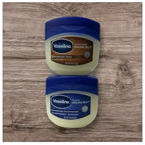 Healing Jelly Pack of Two Original & Cocoa Butter 7.5 oz Each Total 15 oz for Generous Skin Care Cosmetic Moisturizing Lip Treatments