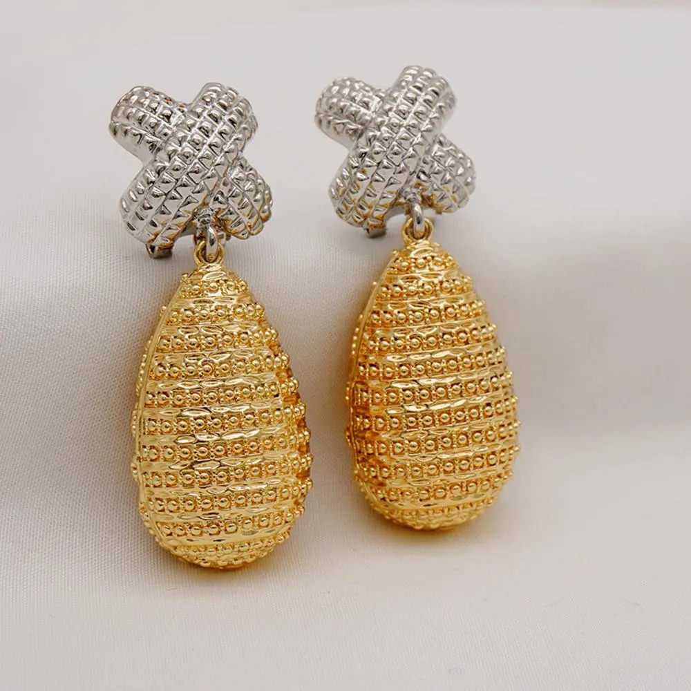 Gold Tone Dangle Earrings with African Lady Head Cutout, Statement African Fashion Jewelry for Women, Wedding & Party Accessories Gift