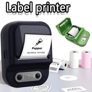 Portable Thermal Label Printer, USB Charging, Fast Printing, Includes 50mmx60mm Label Roll, Ideal for Home, Work, Study, Mall