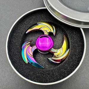 Unique Alloy Finger Tip Spinner, 1 Count EDC Stress Relief Fidget Focus Toy for Ages 18+, Long Spin Time Novelty Desktop Toy, Stress Relief Fidgeting, Ideal for Christmas & Birthday Presents