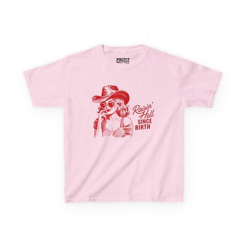 Raisin Hell Baby Tee, Western Cowgirl Baby Tee, Nashville Girls Trip Tee, Y2K Country Graphic Shirt, Strong Woman Crop Top, Baby Tee Women