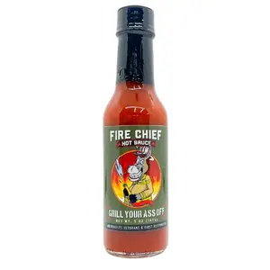 Grill Your Ass Off Fire Chief Hot Sauce - 5oz Savory & Spicy Heat - Bold Texas Style Hot Sauce - Veteran Owned