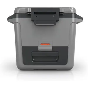 50qt Hard Cooler with Dry Zone, Integrated Fridge-Temp Dry Storage Drawer, Premium Heavy-Duty Insulated Cooler, Keeps Ice for Days, Slate Gray