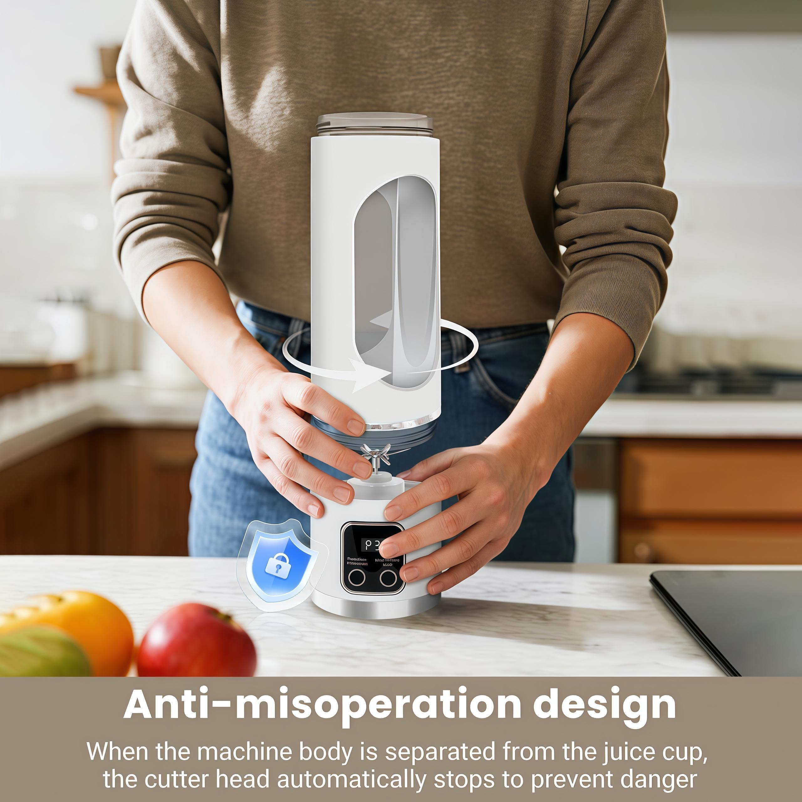 Rechargeable Digital Juicer Blender - Smart LED Display, Diet-Friendly，Leak Proof Design，healthy lifestyle，Leak Proof Design, Makes Shakes & Baby Food in Seconds cup