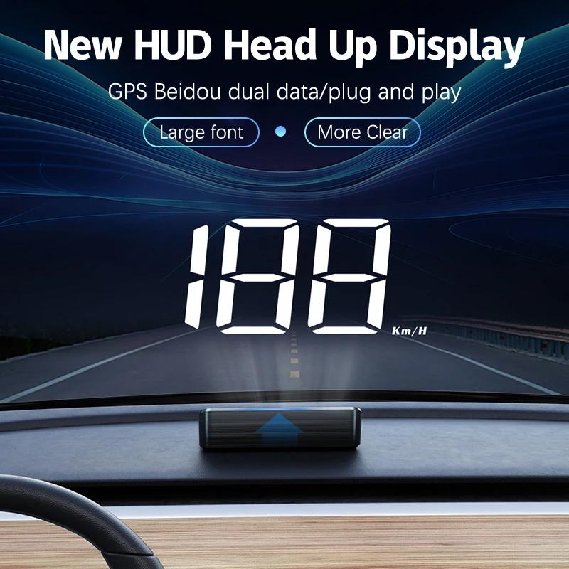 GPS Speedometer HUD for Car – Digital Head Up Display, Real-Time Speed Projection on Windshield, Universal Auto Accessory