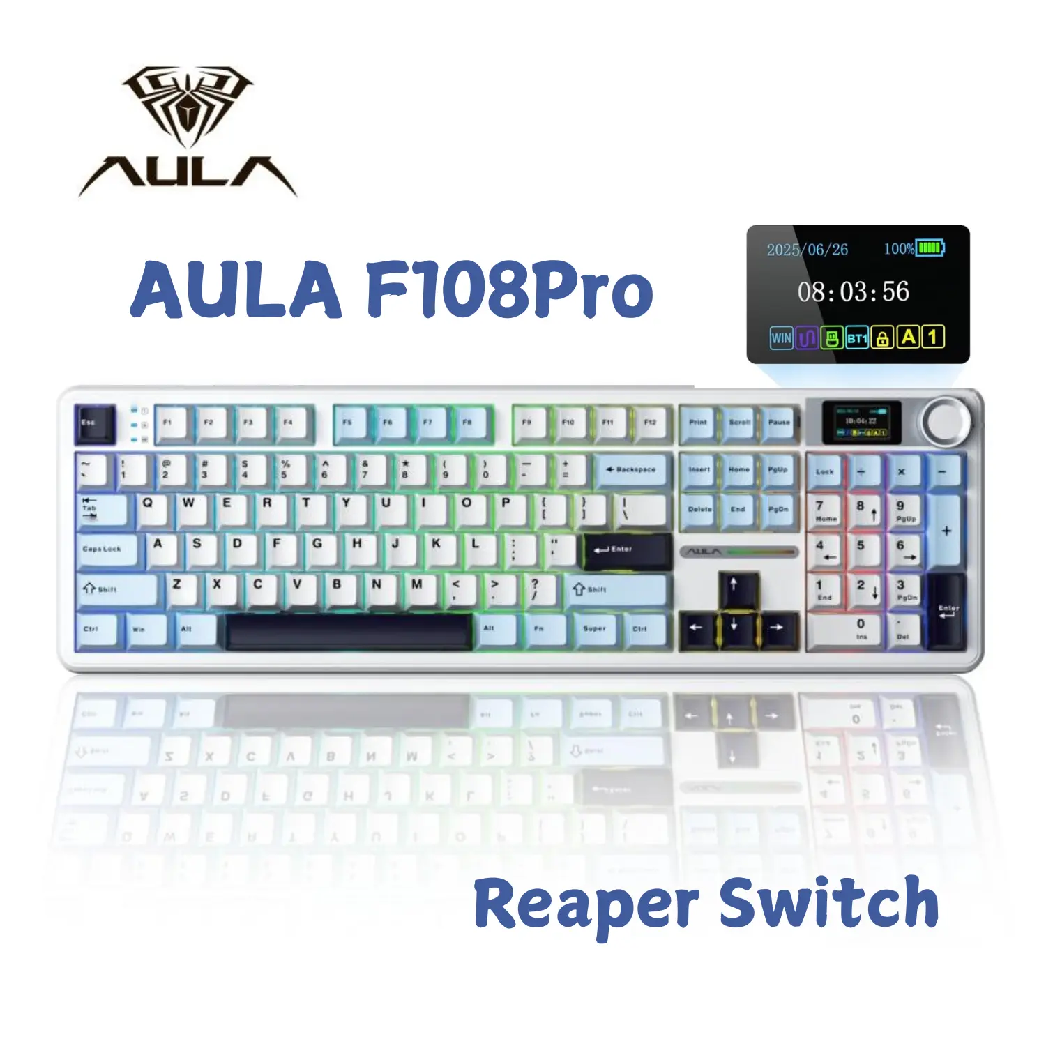 Blue & White & Black Purple