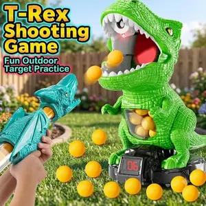 Dinosaur Shooting Game for Kids 3+ – Moving T-Rex Target Toy with Foam Ball Blasters & Score Tracker