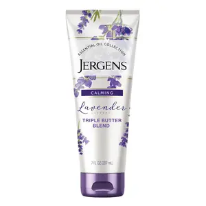 Jergens Lavender Body Butter Hand and Body Lotion, Moisturizer for Women, with Essential Oils for Indulgent Moisturization, 7 Oz