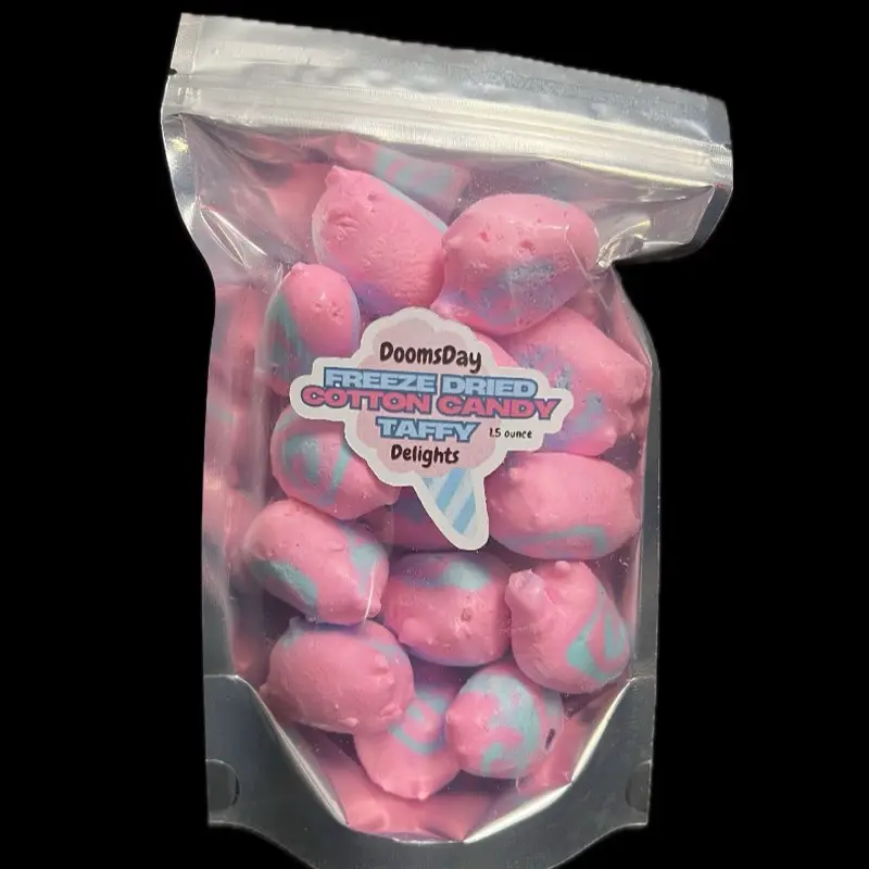 Freeze DRIED Cotton CANDY Saltwater Taff Crunch 1.5 Ounces