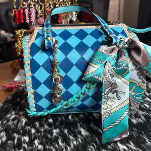 Mini dressed blue checkered speedy- final sale