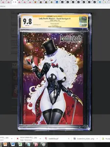 Lady Death Masters - David Harrigan #1 CGC 9.8 Signed by Brian Pulido and David Harrigan