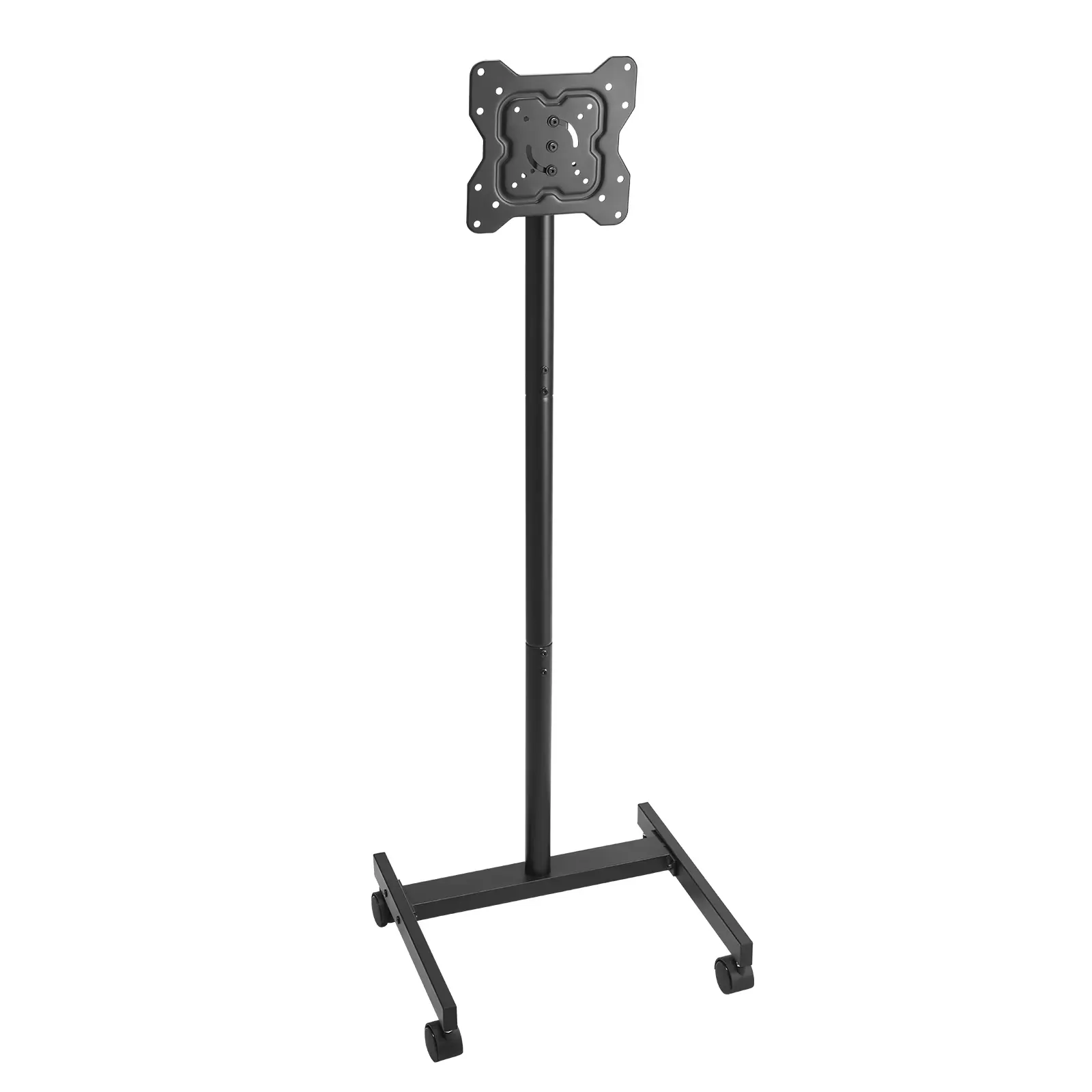 Mobile TV Stand with Wheels for 17-55 Inch TVs, Rolling Floor TV Cart, Adjustable Height, 90° Rotation, VESA 200x200mm, 44Lbs