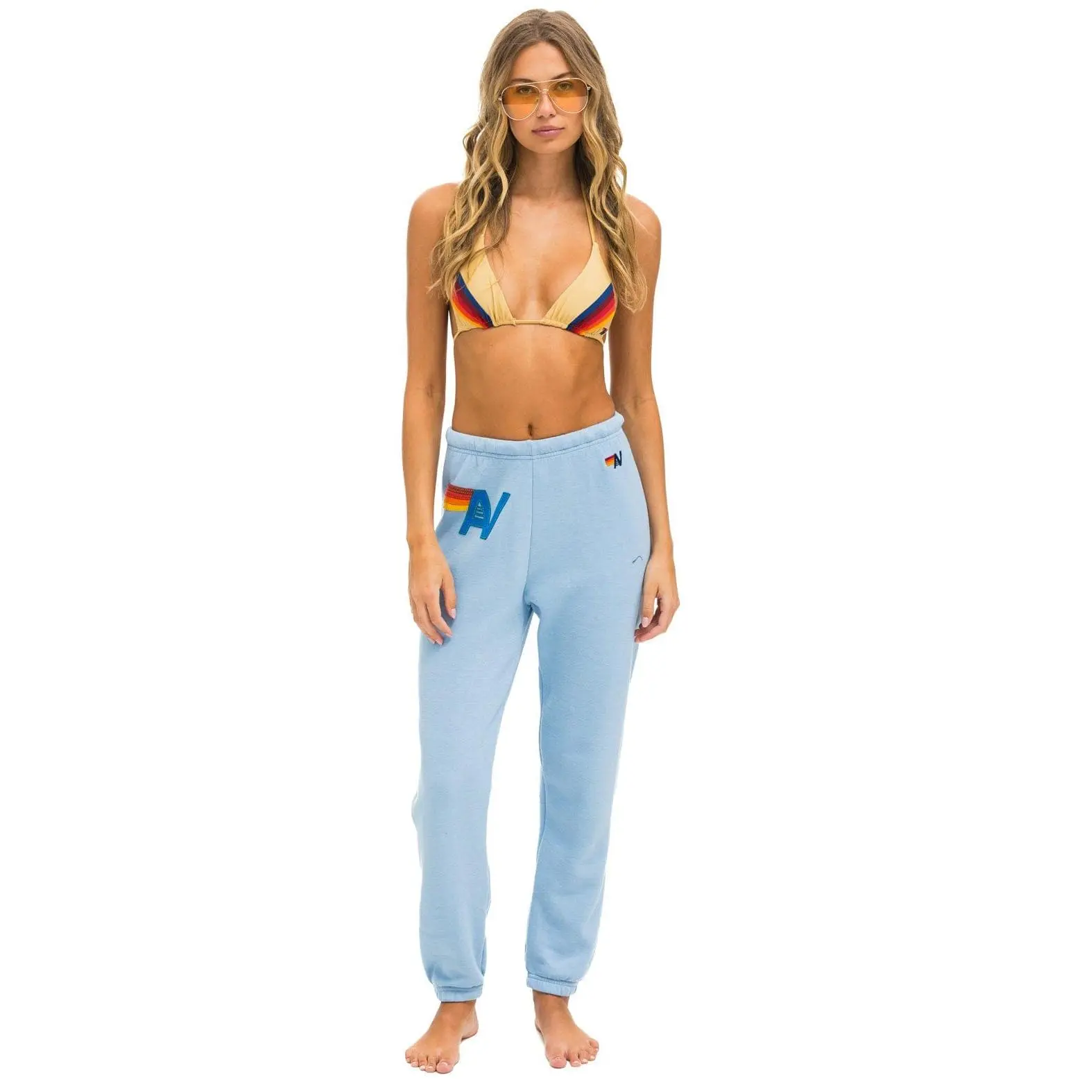 LOGO STITCH SWEATPANTS - ICE
