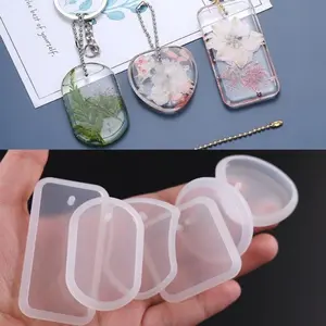 6pcs Multi-specification Pendant Silicone Mold - Round & Rectangle Shapes, Easy Release, Perfect for Beginners & Pros Jewelry Making Casting Kit, DIY Jewelry Accessories