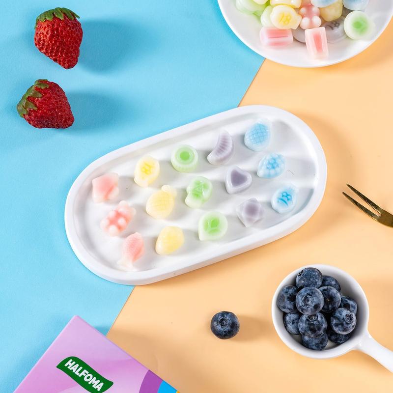 Halfoma Wax Bottle Chewable Candy, with Various Fruit-flavored Syrups in the Middle, Boxed, 58g, 32 Candies