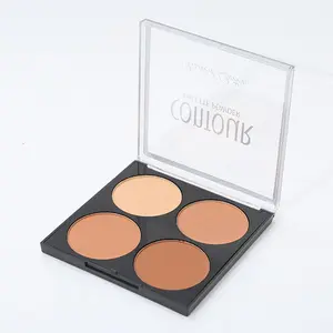 4-Color Contouring Palette for Natural Highlight, Matte Finish Bronzer Suitable for Beginners, Effortlessly Create Perfect Contours, Powder