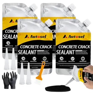 4 Packs Black Self-Leveling Waterproof Quick-Drying Crack Filler Long-Lasting Sealant for Driveway Concrete Cement Asphalt Crack Repair