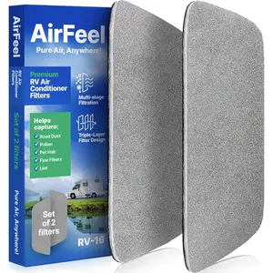 Premium RV AC Filter Replacement 6"x16.5" Triple-Stage Filters Compatible with Coleman Mach RV Air Conditioner Ceiling Units 8430 8630 2 Filters for Camper Motorhome RV Trailer