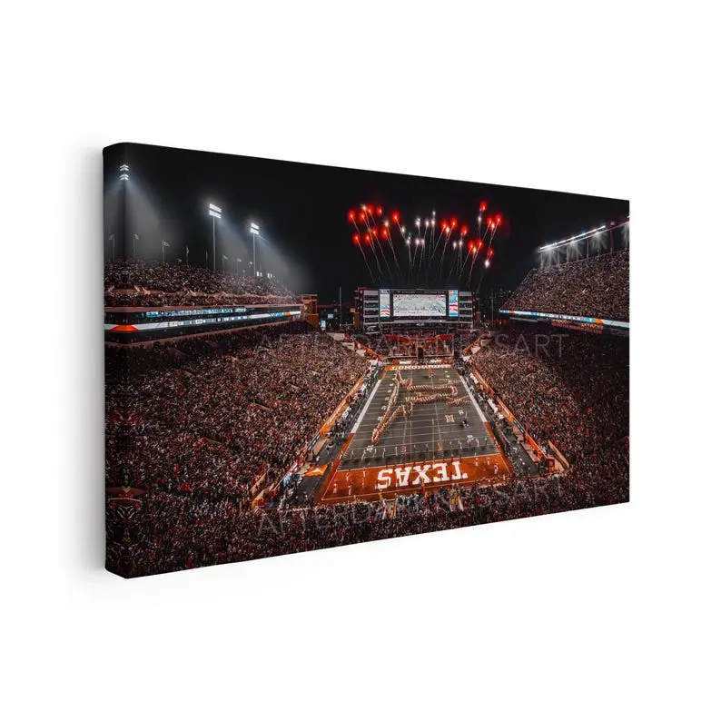 Texas Longhorns “Longhorn Lights” Darrell K Royal Texas Memorial Stadium | College Football |  After Darkness Art Tarell