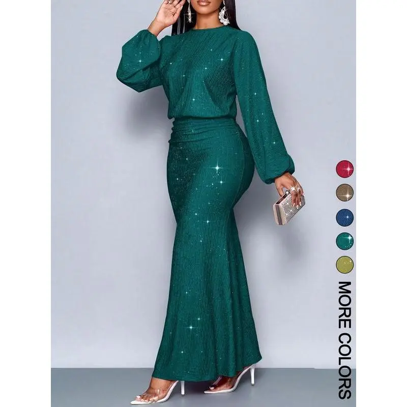 chinese dress ladies Christmas Holiday Party Long Sleeve A-line Sexy Mini Dress For Women Fall  Bow Square Collar Pleated Dress Elegant Dresses main image 1