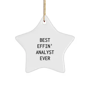 Funny Analyst Star Ornament Best Analyst Ever Christmas Gift For Coworkers And Friends