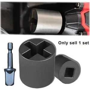 Heavy-duty 1/2-inch drive socket adapter, suitable for scissor jacks, a universal RV maintenance tool, anti-rust power drill adapter with quick release function.