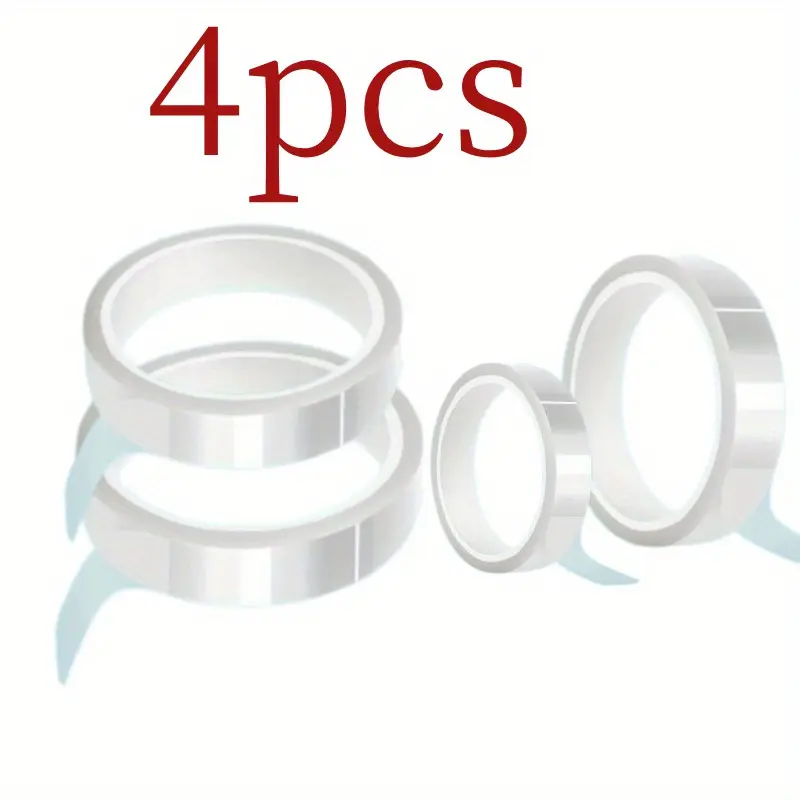 4 Pieces 108 ft Heat Resistant Tape for Sublimation, Clear Heat Press Dispenser, Shrink Transfer, High Resistant Temperature Tape for Electronics, Printing, Circuit Board, Vinyl (20 mm)
