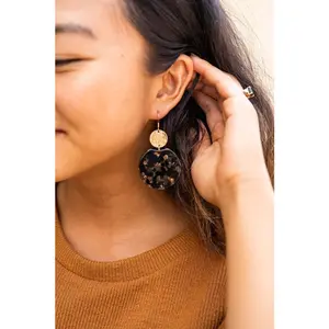 Spiffy & Splendid Zoey Earrings - Black & Bronze