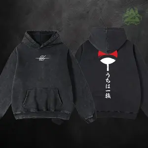 ZagonStore Retro Vintage Limited Edition Itachi Shadow Clan Hoodie - 100% Premium Cotton, Relaxed Oversized Fit, Pre-Washed for Softness, American-Made